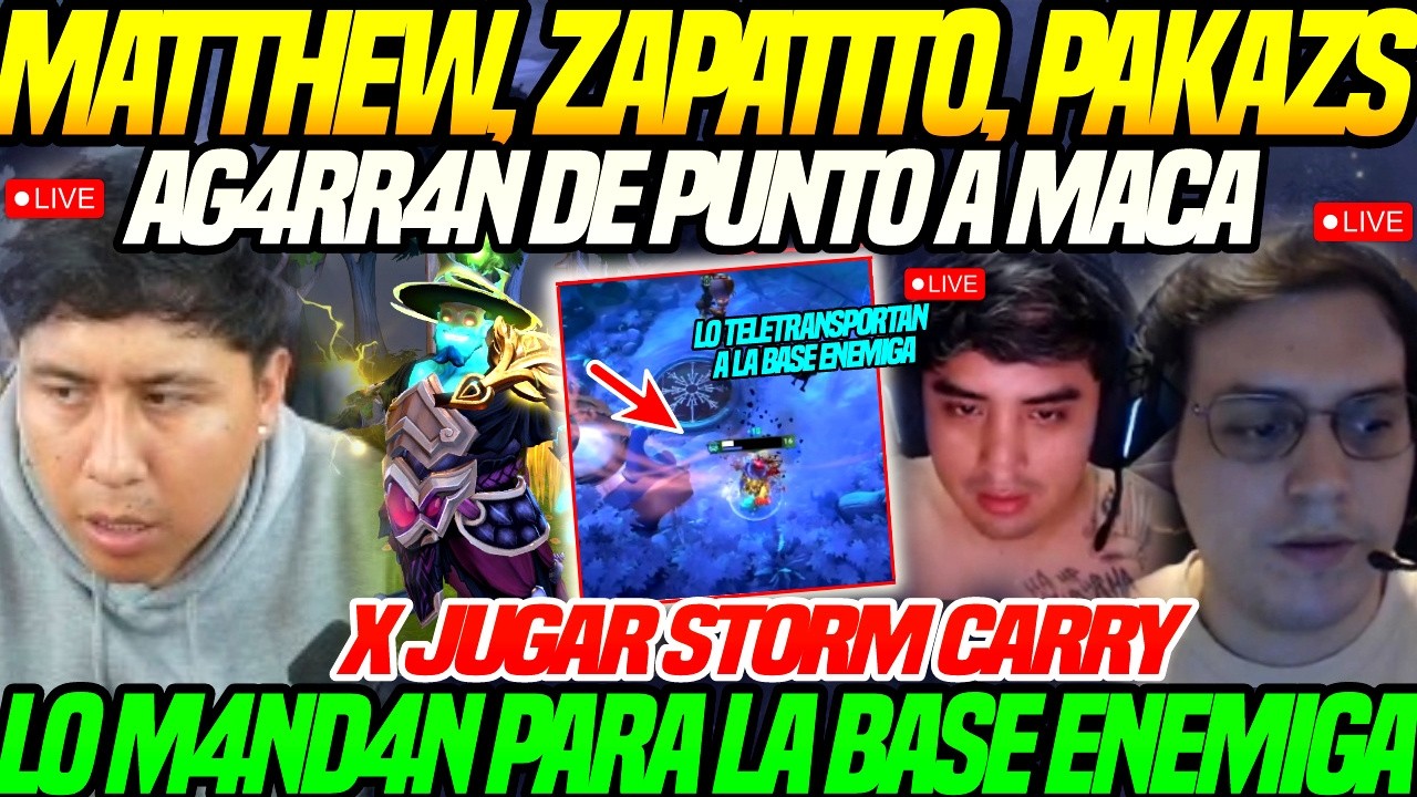 😂Matthew, Zapatito y Pakazs AG4RR4N de PUNTO a MACARIUS😂x jugar STORM HC lo M4ND4N a la BASE ENEMIGA
