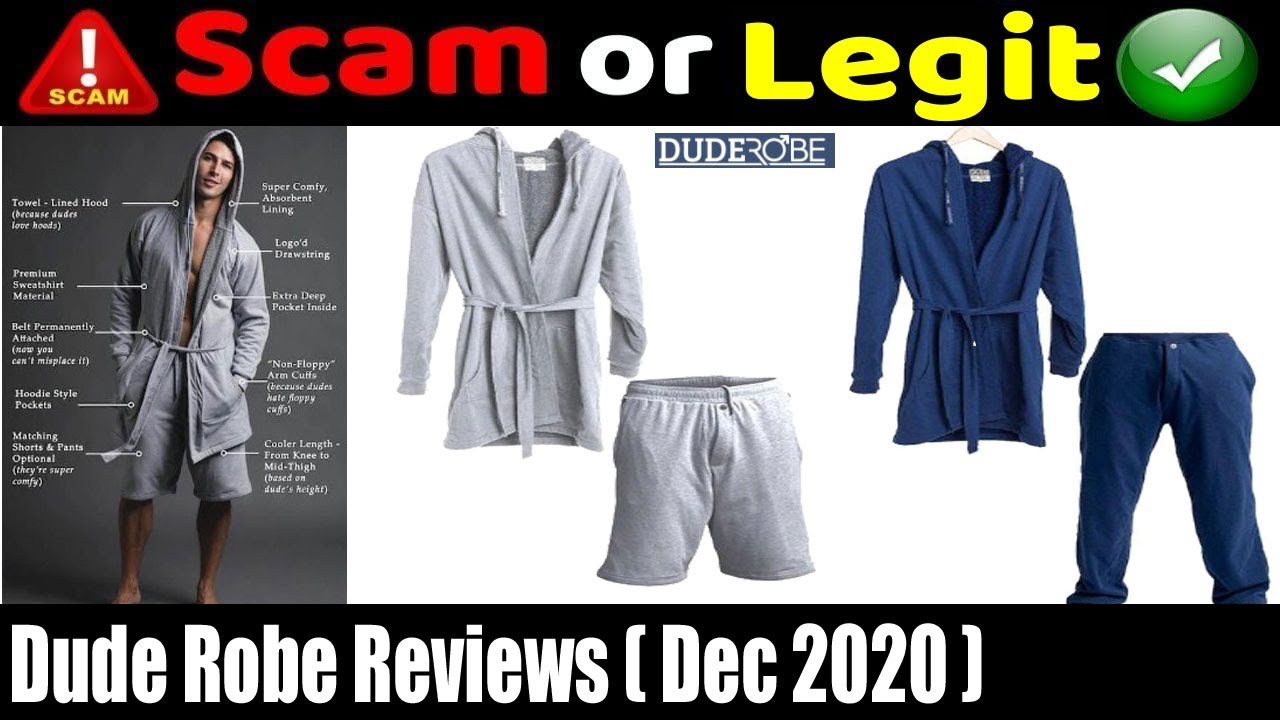 Dude Robe Reviews {December 2020} Is It a Legit Seller? Watch Video Now! | Scam Adviser Reports