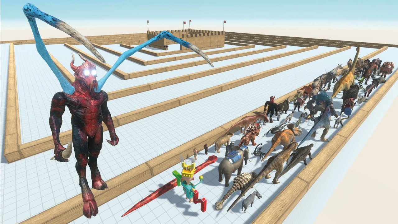 ESCAPE FROM ALIEN DEMON - LAST SURVIVOR - SWIRL COURSE - ARBS - Animal Revolt Battle Simulator