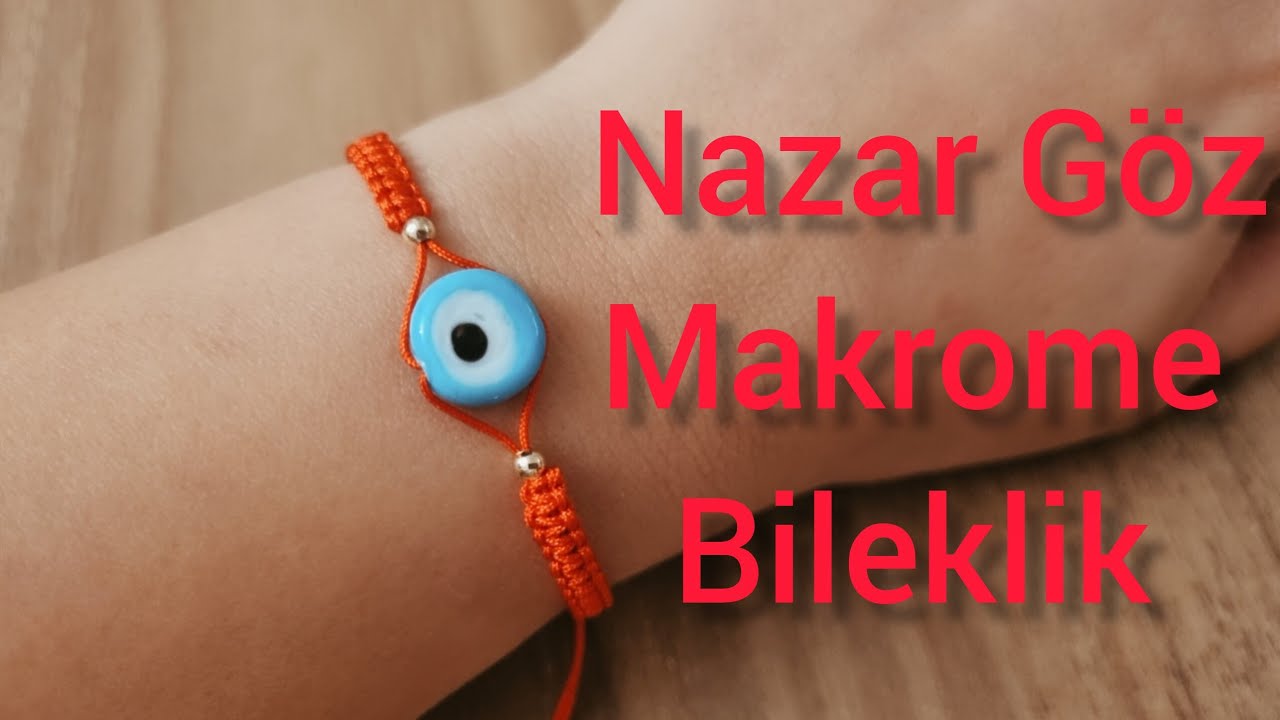 Nazar Göz Makrome Bileklik #bileklik #bileklikyapımı  #makromebileklik 