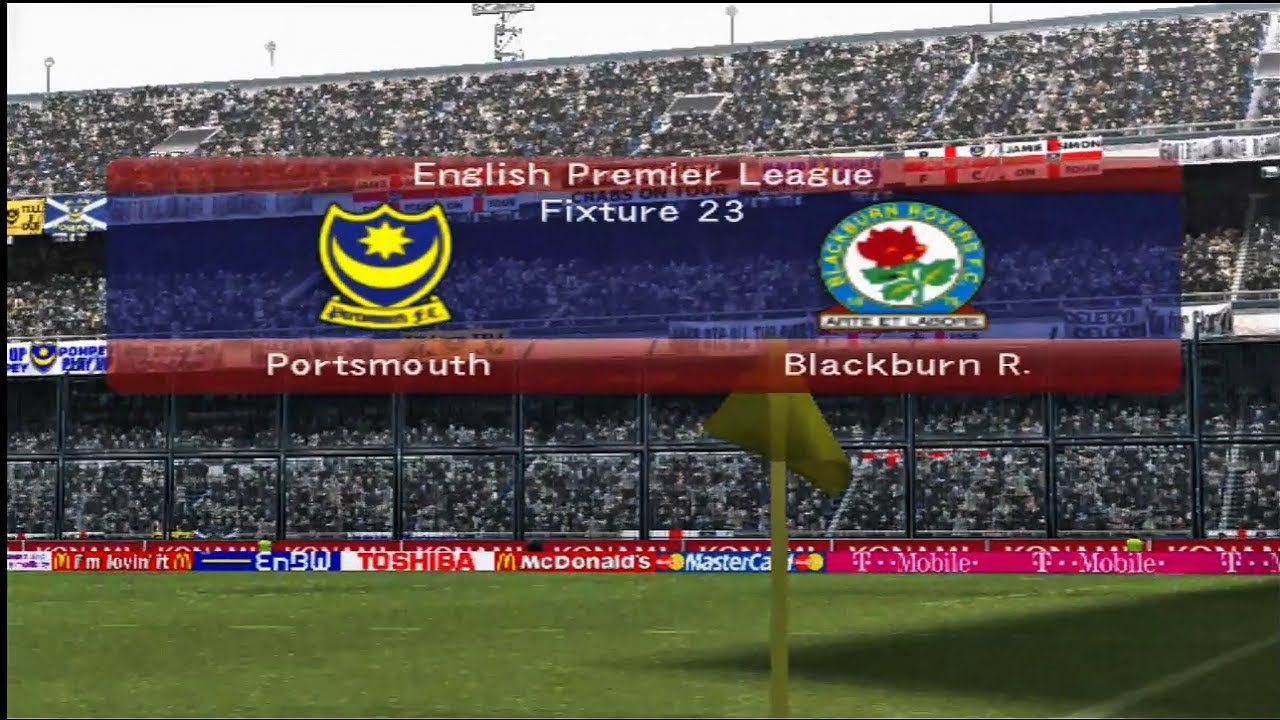 EPL Week 23 Highlights : Portsmouth Vs Blackburn Rovers #winningeleven #ps2games 