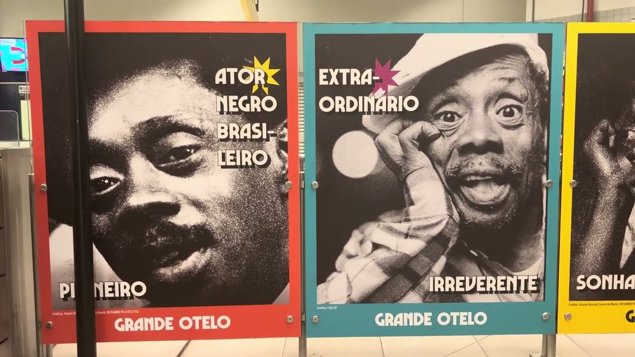 Grande Otelo - Exposição no metrô Paulista - Centenário do artista musical 