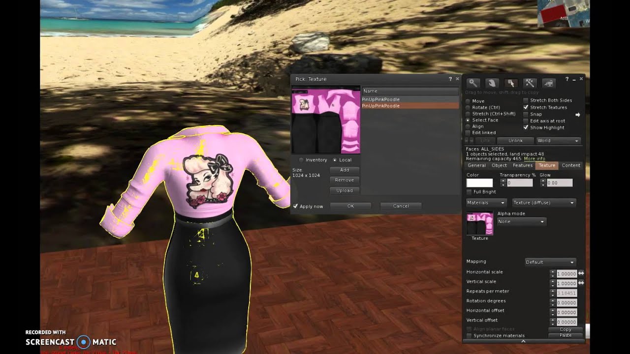 How to Texture Mesh Kits in Second Life in production line Tips & Tricks