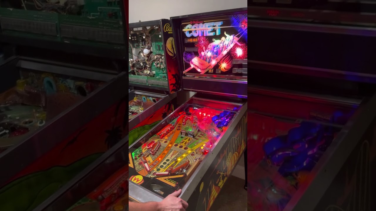 Williams Comet Pinball Machine shopped and ready for delivery