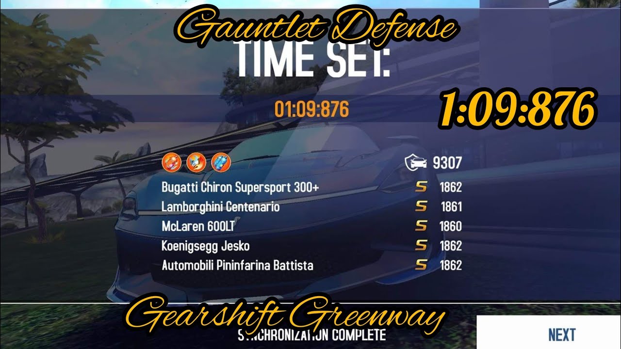 Asphalt 8 | Gauntlet Defense Gearshift Greenway 1:09:876