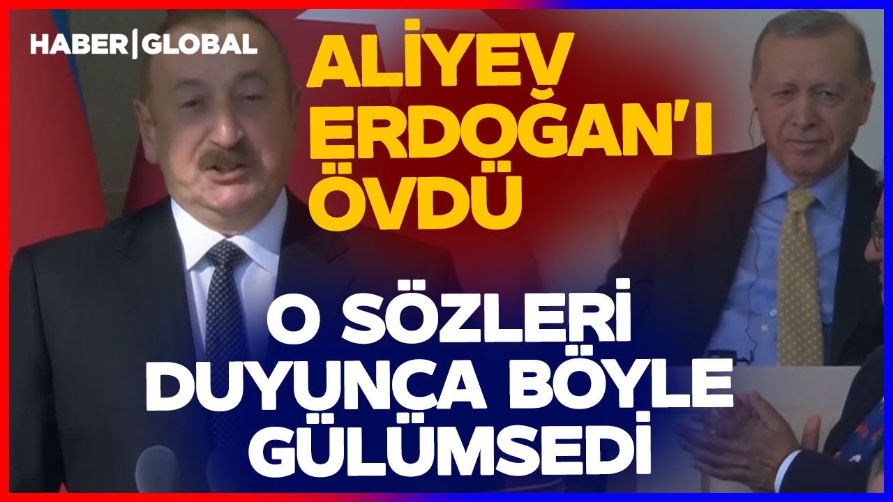 Aliyev Zafer Konuşmasına Erdoğan ile Başladı! Erdoğan Aliyev'in Sözleri Sonrası Böyle Gülümsedi