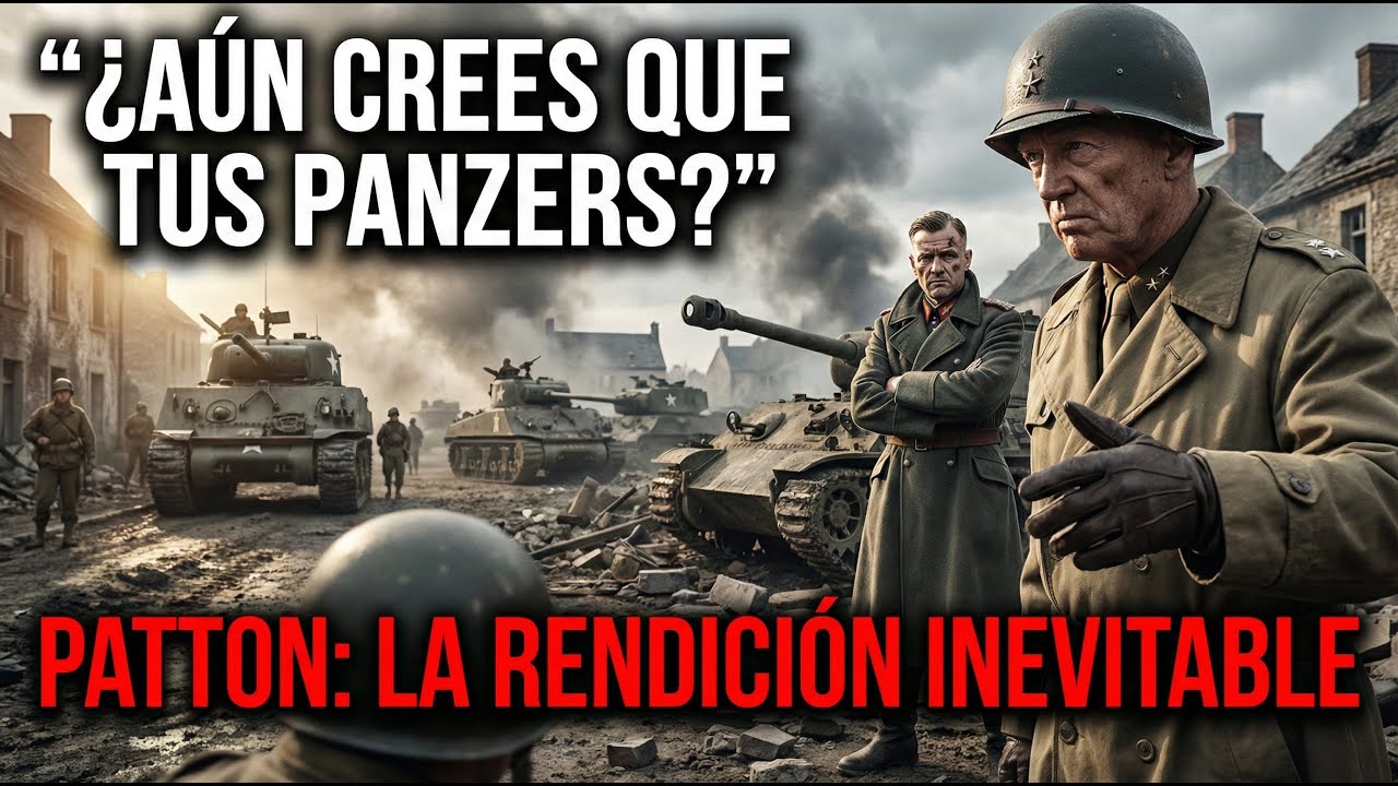 “¿Aún crees que tus Panzers?” — Patton al ver al comandante alemán negarse a rendirse