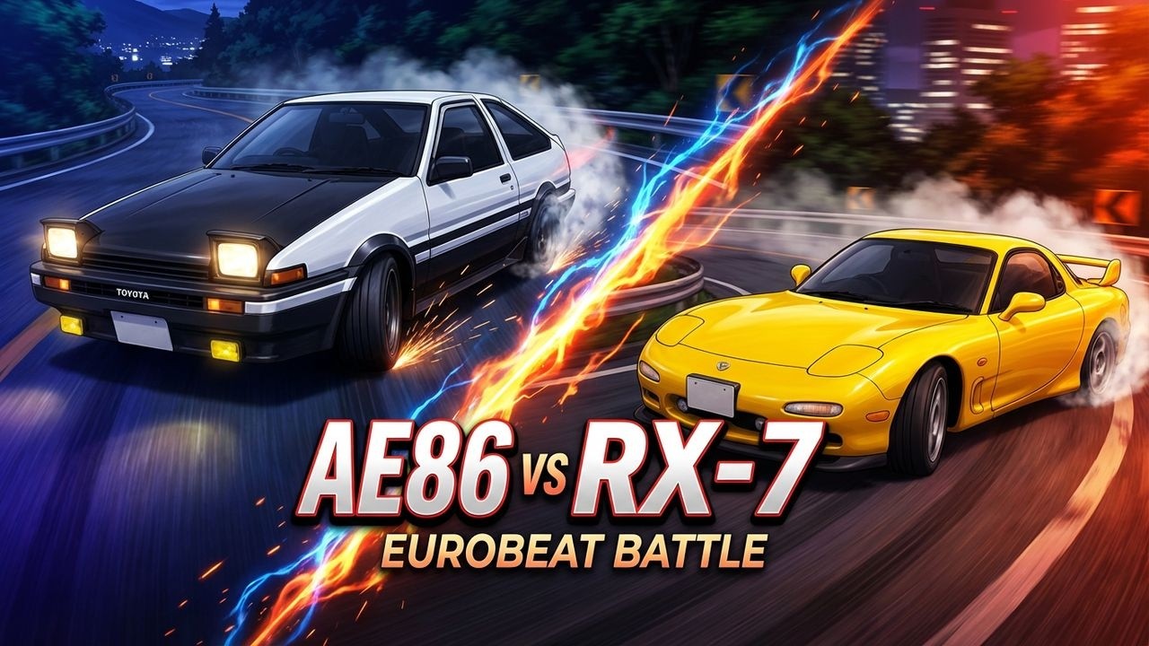 【脳汁全開】峠バトル専用ユーロビートMIX - AE86 Driving Music [40min]