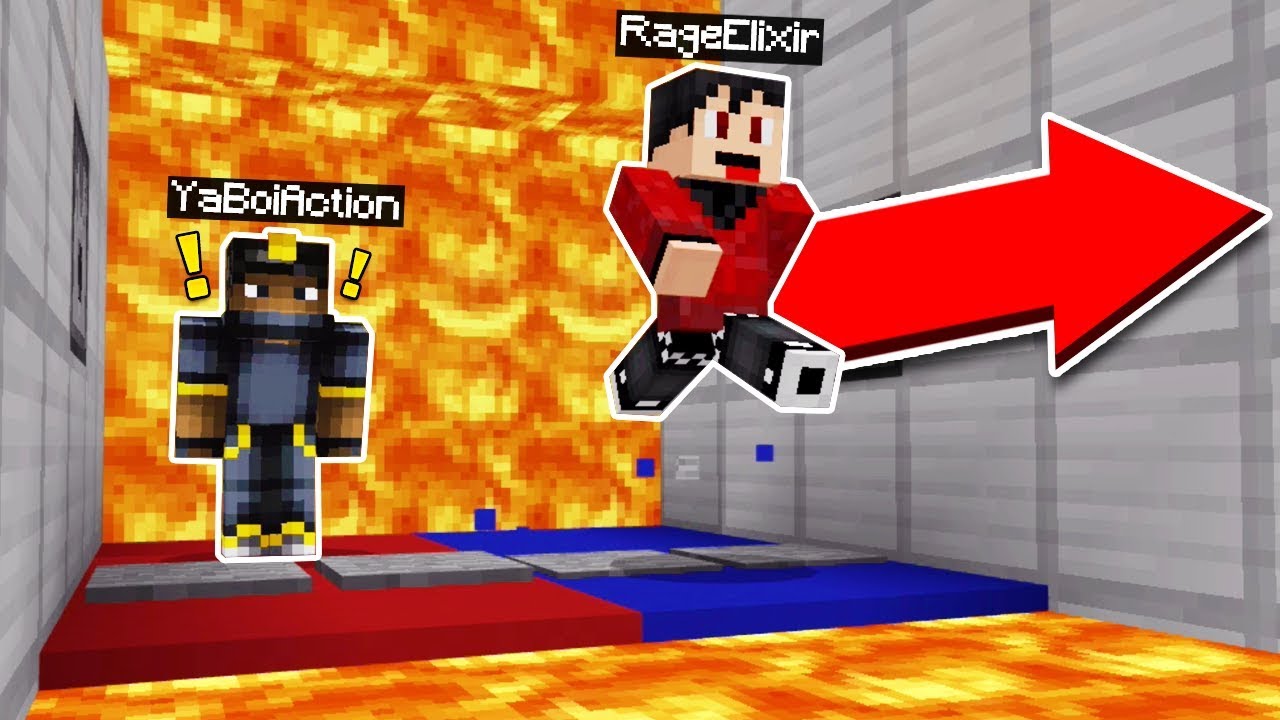 Insane LAVA Parkour Race in Minecraft Pocket Edition! (Lava Run Minigame)