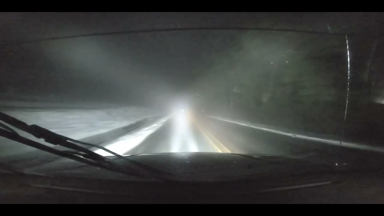Fast night driving in Fog bad vision
