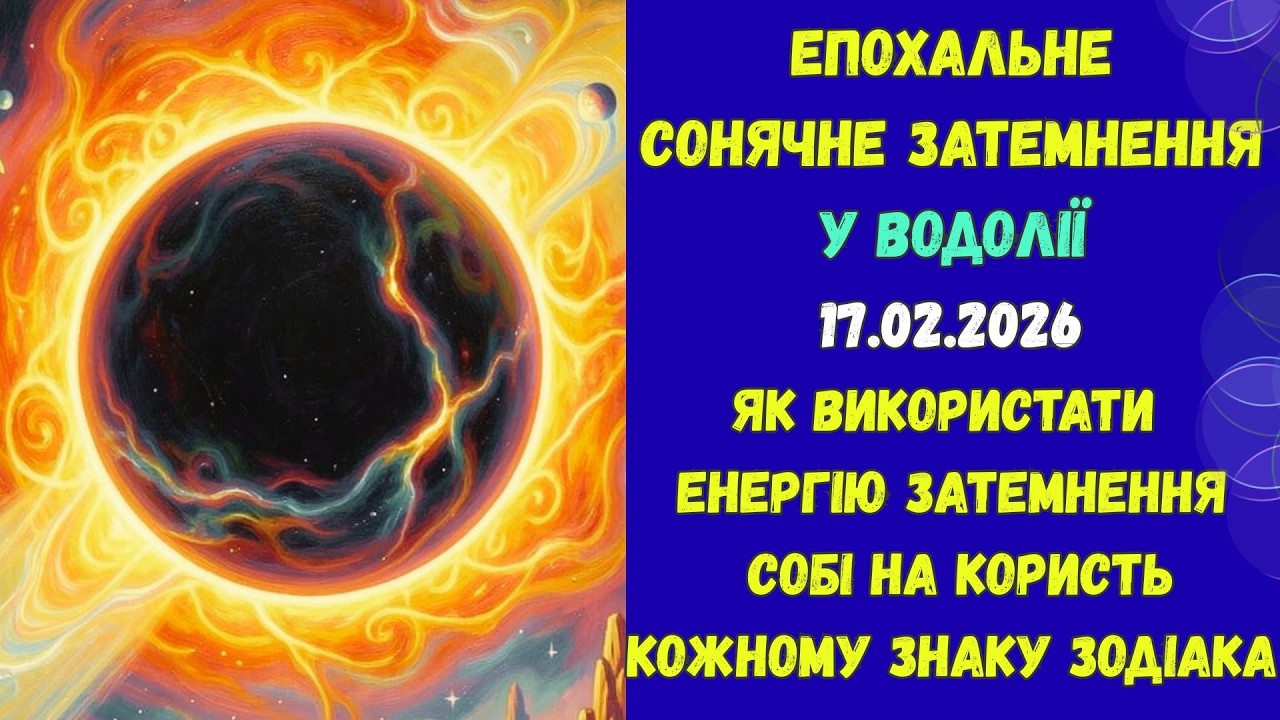 Велика Перезагрузка Сонячне затемнення у Водолії 17 02 2026 Для кожного знаку