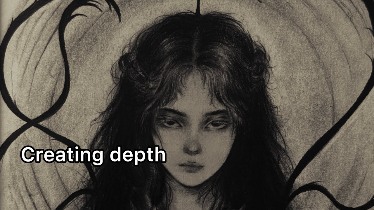 Creating Depth in Dark Portraits | Full Drawing Process