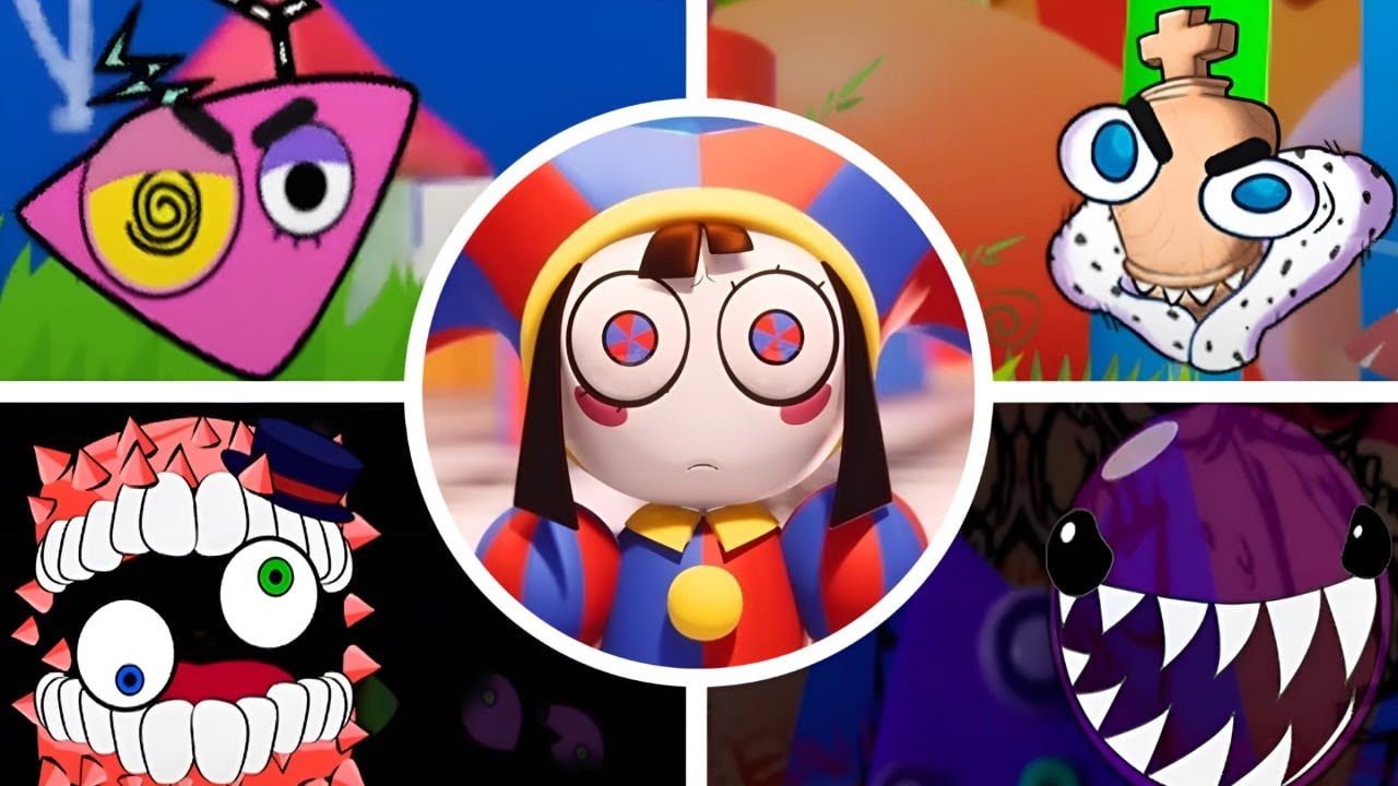 Digital Circus Animated in Red Ball 4 - All Bosses