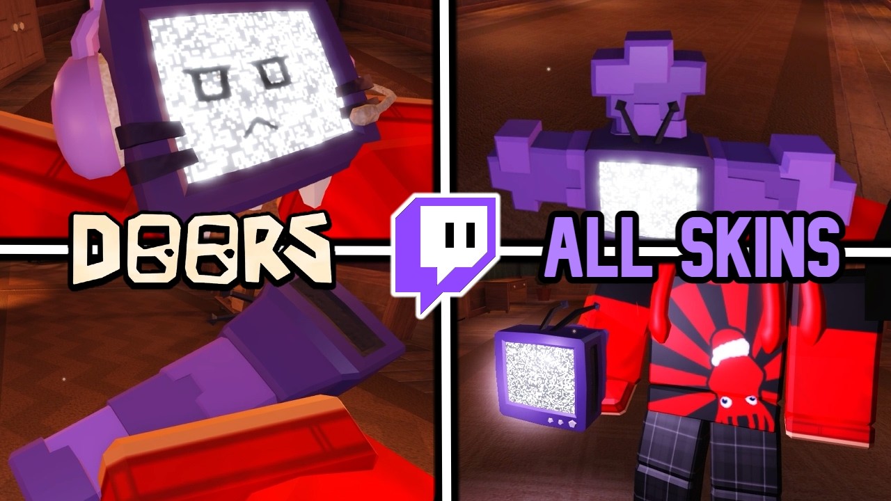 DOORS: ALL Twitch Skins Showcase (FREE SKINS) | Roblox