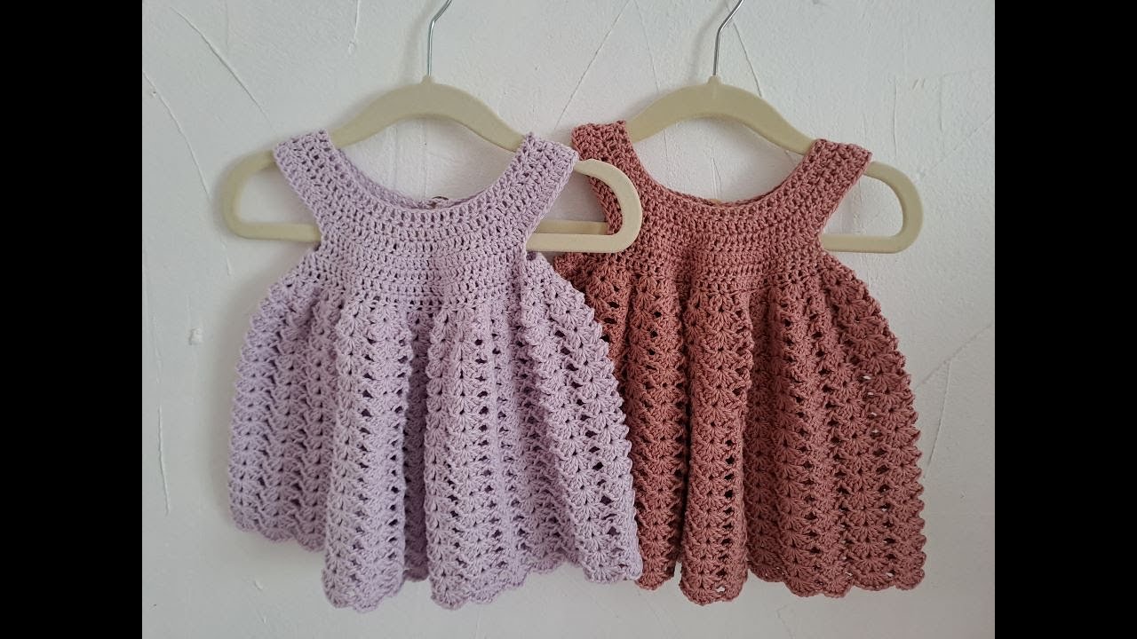 Robe bebe 1-3 mois au crochet   #tutorial #crochet #robes #bebe