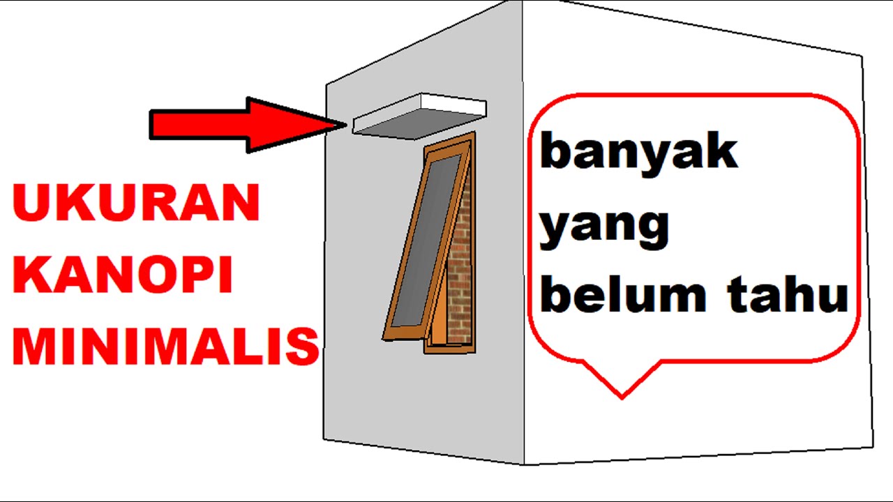 ukuran kanopi jendela minimalis