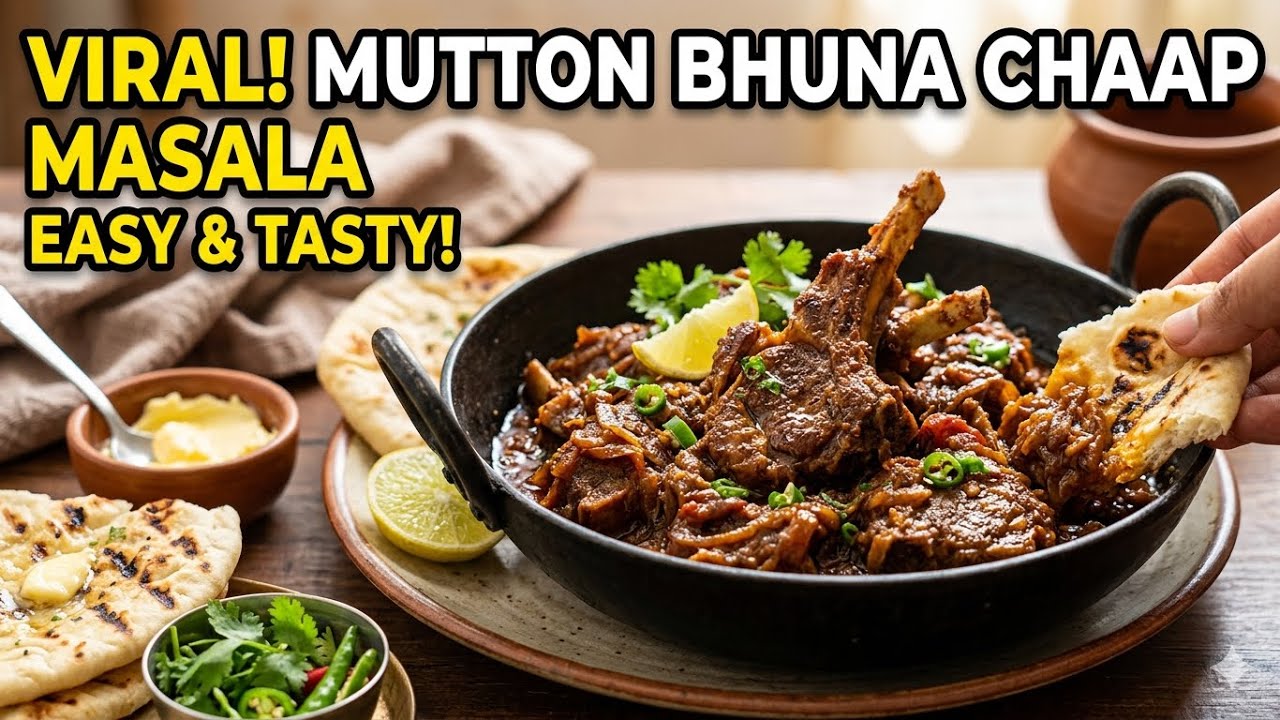 Mutton chaap bhuna masala 🌶️ 