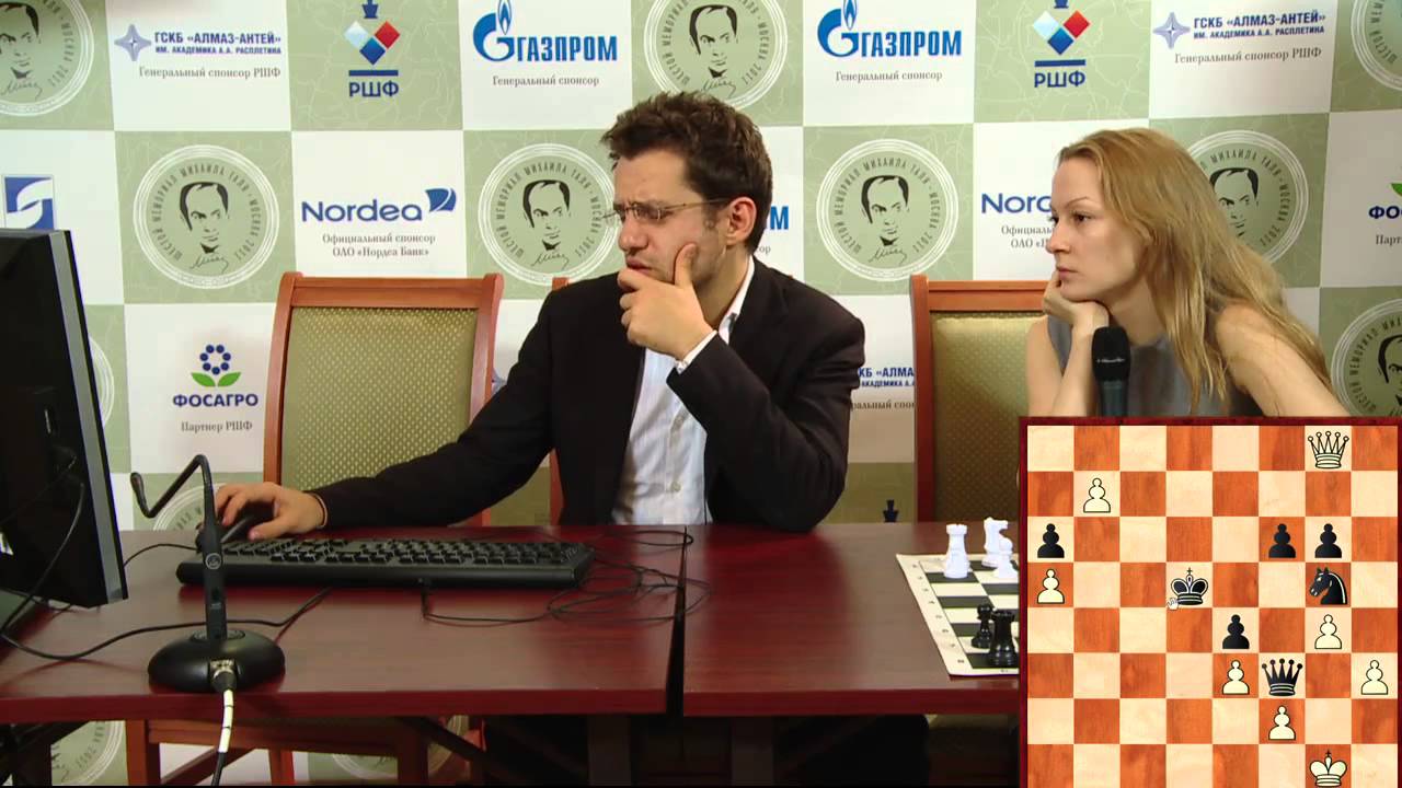 Tal Memorial, 2011.  Round 8.  Levon Aronian commenting on his win against Peter Svidler