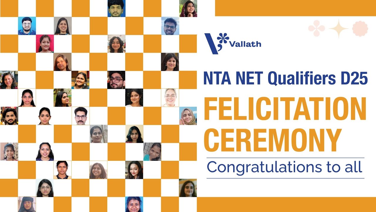 Vallath NTA NET/JRF D25 Felicitation | Celebrating Our Winners