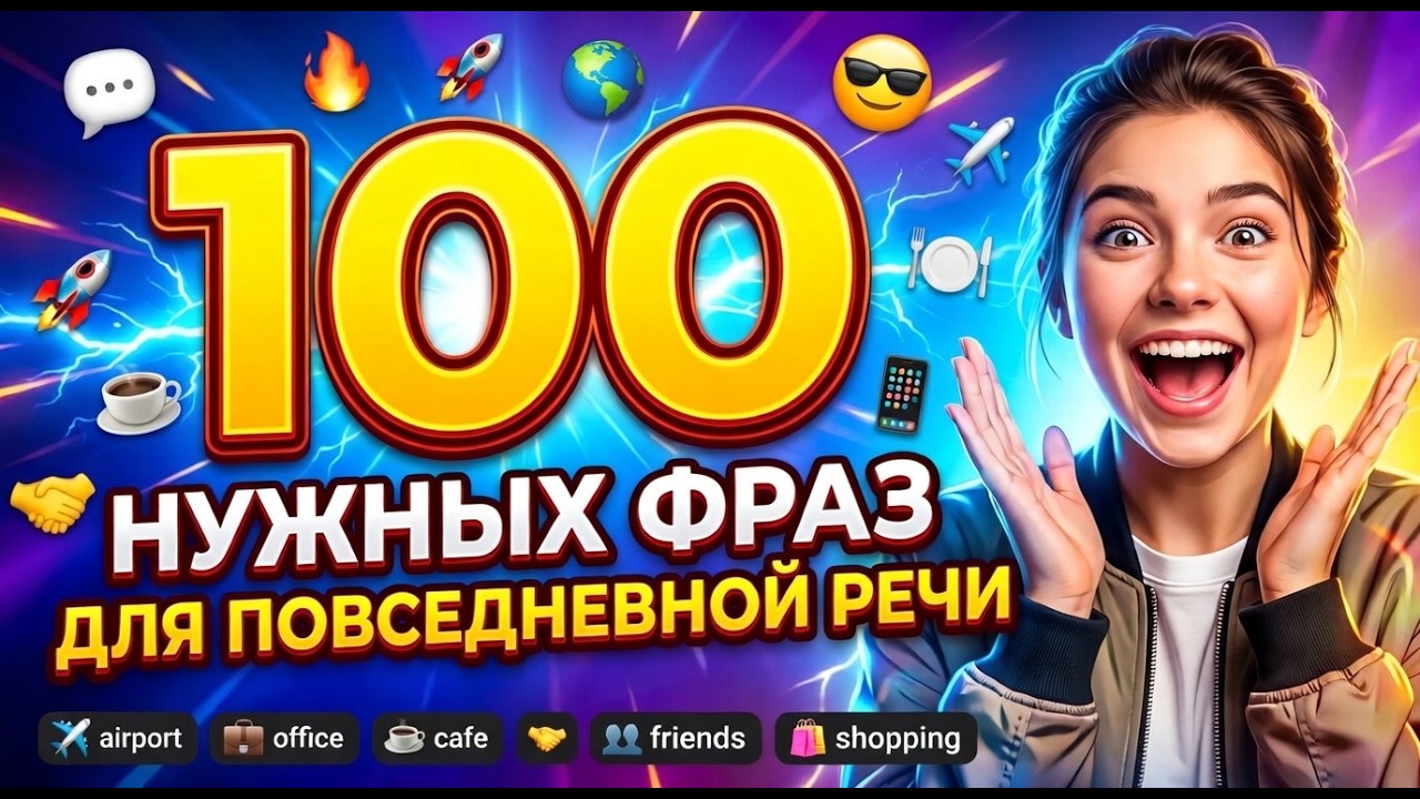 100 нужных фраз для повседневной речи | Учим английский язык на слух для начинающих