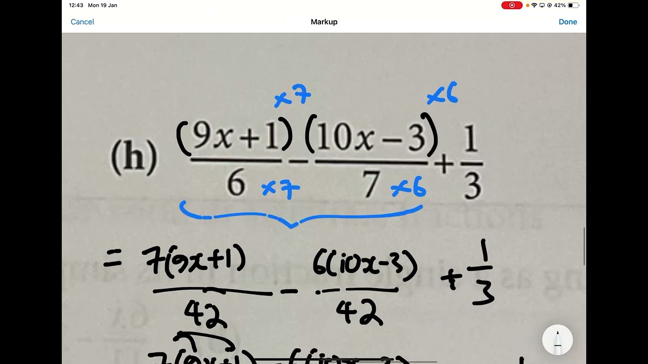 2G2 Addition subtraction of algbraic fraction part 1