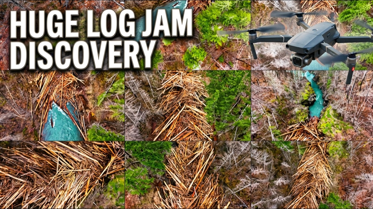 DJI Mini 5 Pro - Huge Log Jam on the Molalla River!