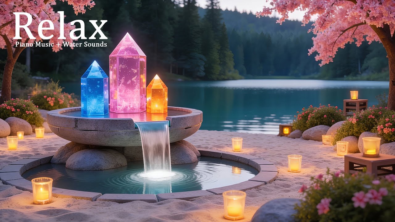 Healing Piano Music and Water Sounds for Inner Calm – Reduce Stress and Mental Fatigue