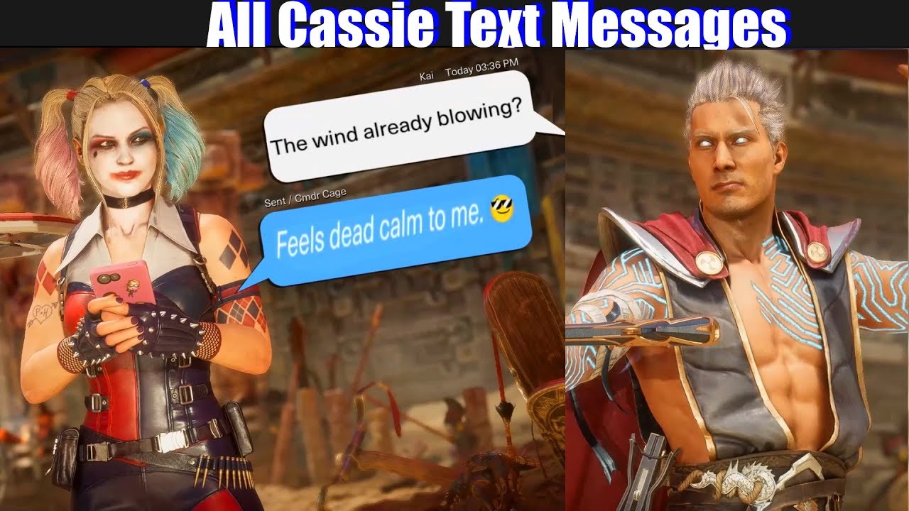 MK11 Cassie Text Messages vs All Characters - Mortal Kombat 11
