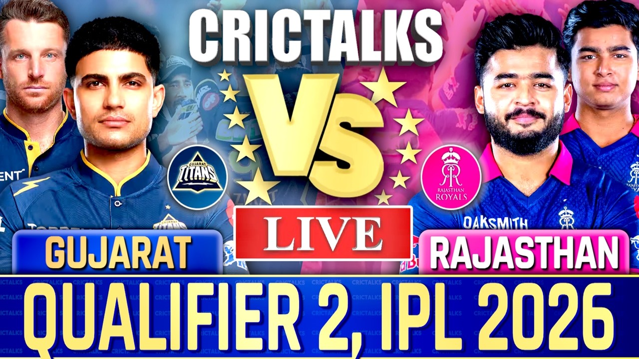 Live: Gujarat vs Rajasthan, Qualifier 2 Live Match Today IPL 2026 Cricket Commentary Score 2nd Inn