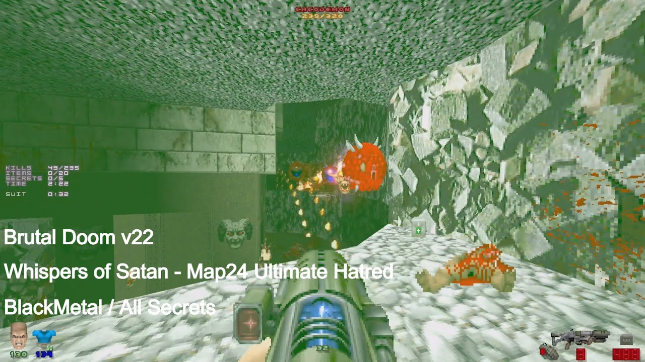 Brutal Doom v22 - Whispers of Satan Map24 Ultimate Hatred (All Secrets)