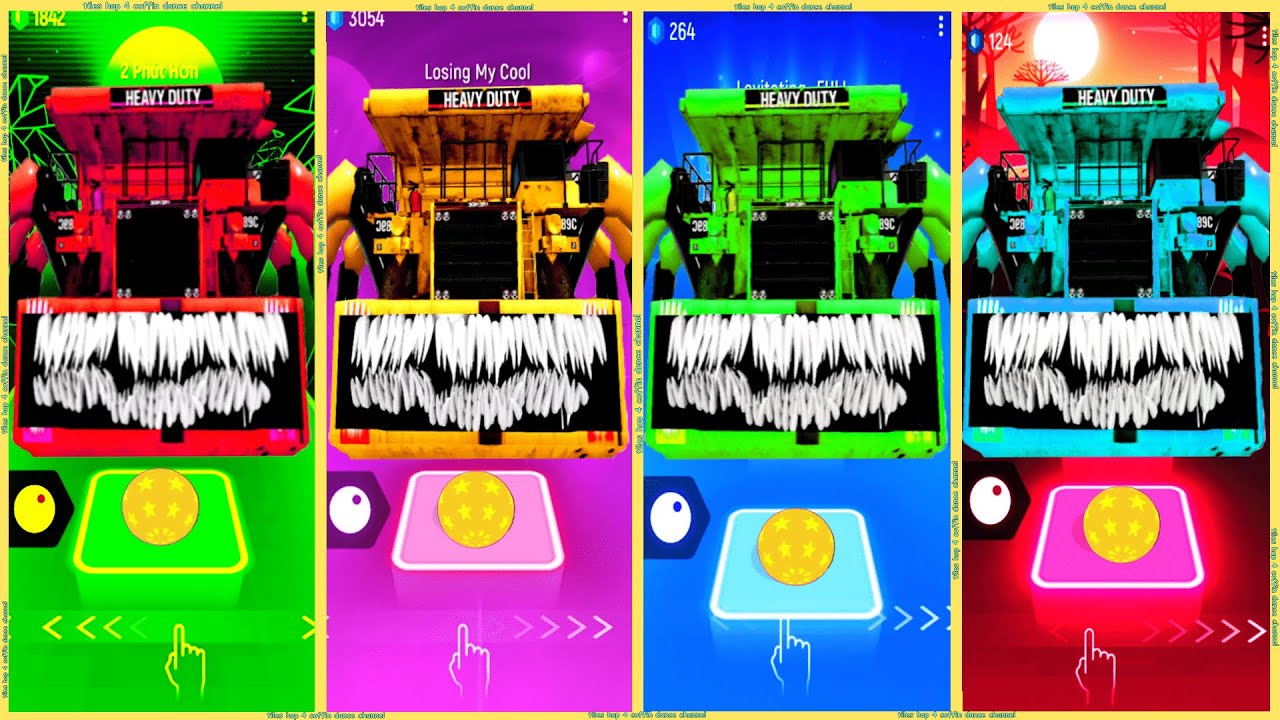 coffin dance - Giant Dump Truck vs Dump Truck Eater vs Large Truck Eater vs Truck Eater | tiles hop