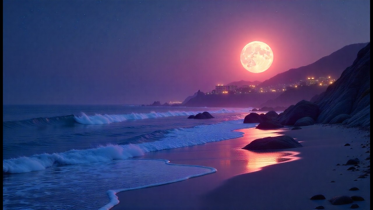 🌊 Listening to Ocean Waves Right Now | Relax & Let Go| RELAXING OCEAN SOUND AT NIGHT