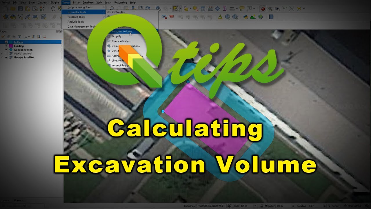 QGIS Расчет объемов