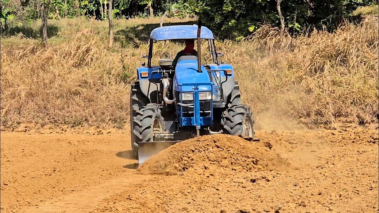 ม้วนดินเสริมคันนาแบบมืออาชีพ สุดจัด NEW HOLLAND TS90