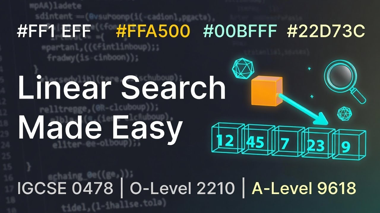 Linear Search O/A-Level  | Computer Science 0478 | 2210 | 9618