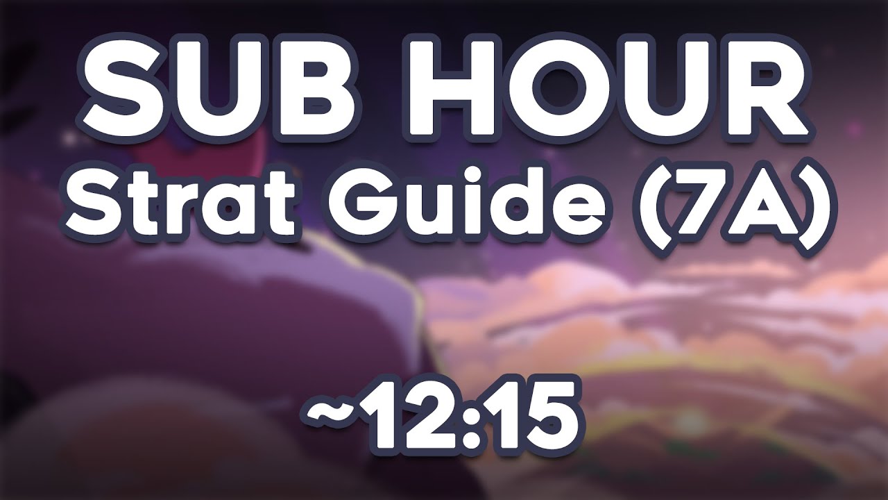 The Summit - Sub Hour Pace Strats (~12:15)
