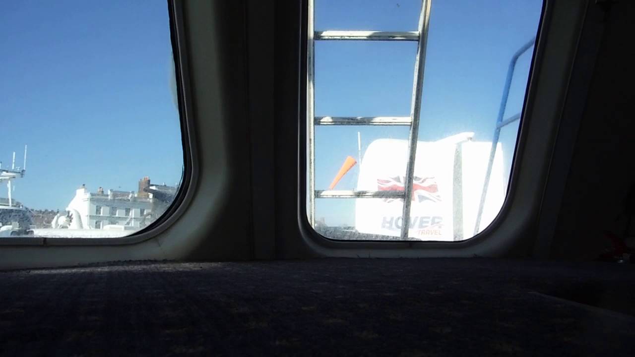 Inside a Hovercraft Leaving Ryde - Isle of Wight - England
