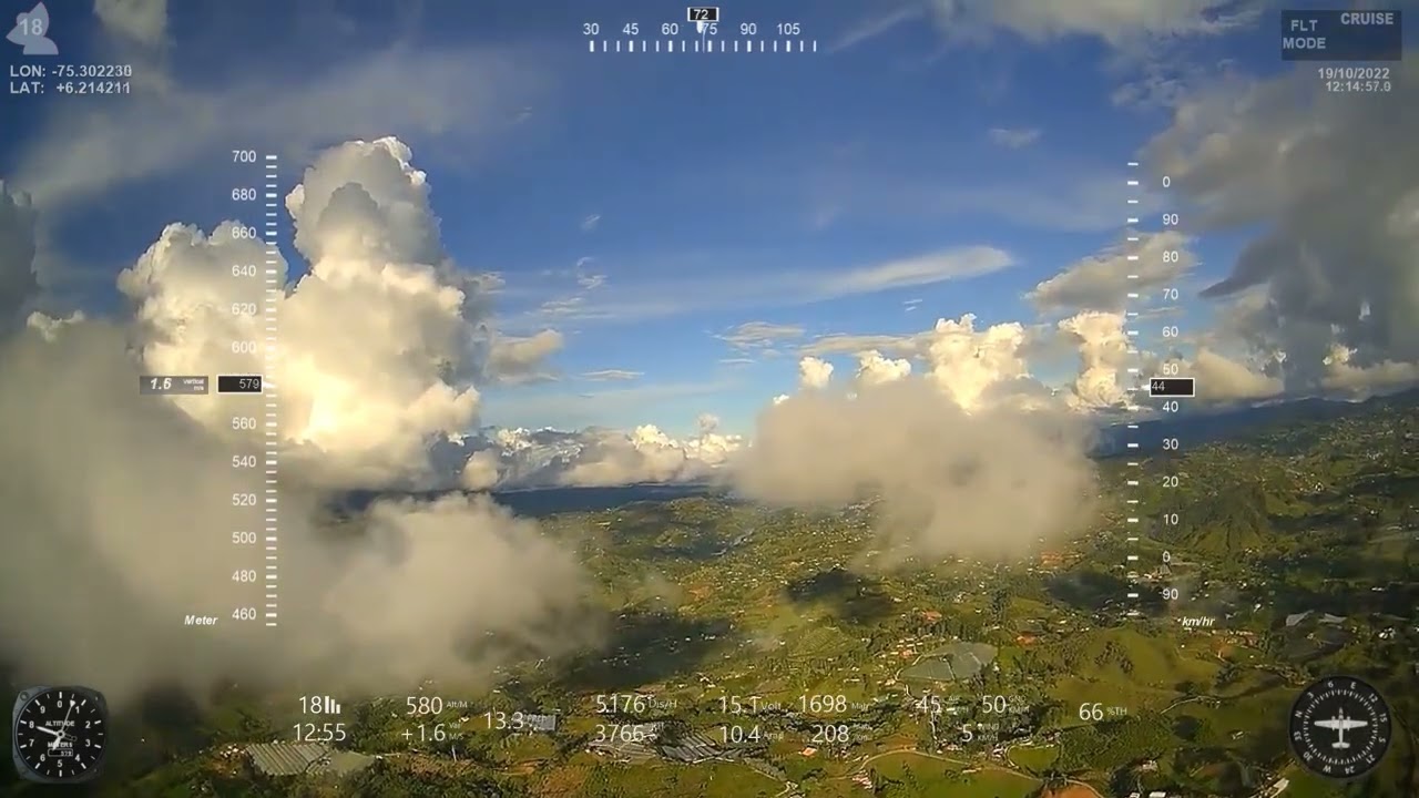 10 KM Long Range  FPV Skyhunter 1800 mm Sistema FPV DJI - OSD Dashware