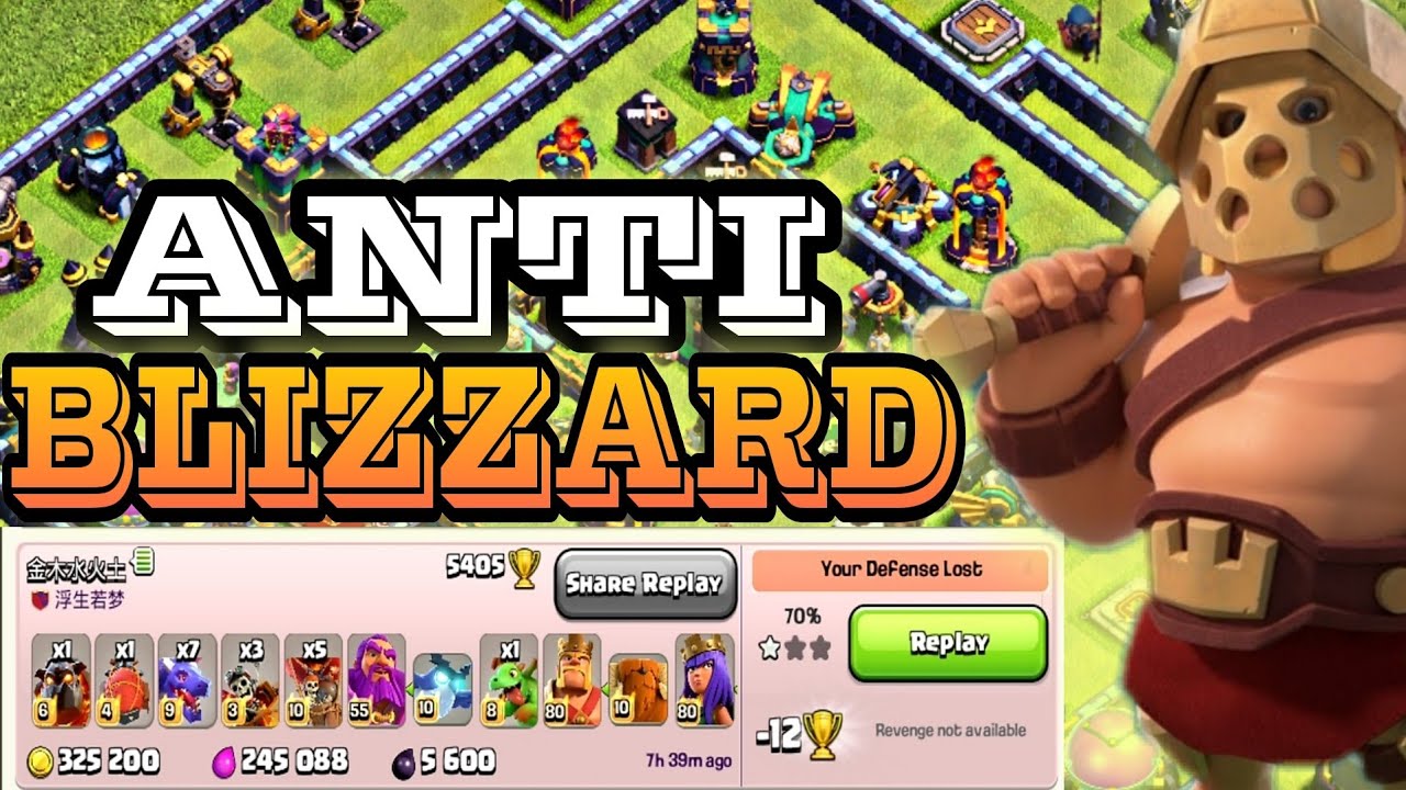 TH14 ANTI BLIZZARD RING BASE !! TH14 LEGEND LEAGUE BASE WITH REPLAY + LINK | CLASH OF CLANS