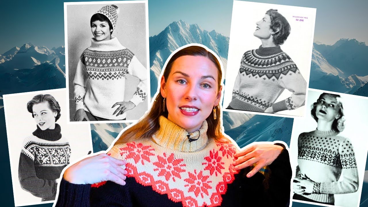 A Brief History of Vintage Ski Sweaters (while I knit my own) || Craftmas Day 7