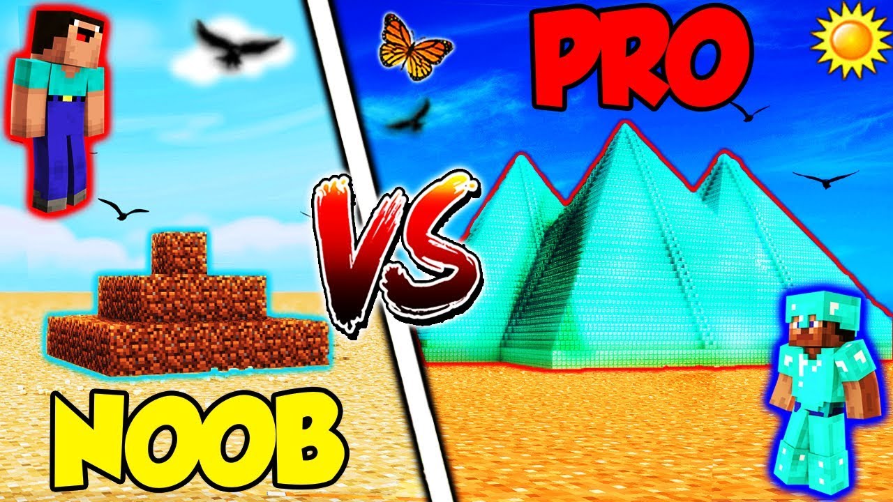 Minecraft - NOOB vs. PRO - PYRAMID in REAL LIFE!