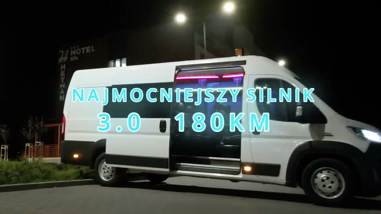 Bus VIP 9 os&oacute;b 9-cio osobowy Fiat Ducato 3.0 JTD 180km Idealny na długie wyjazdy wakacje ferie urlop