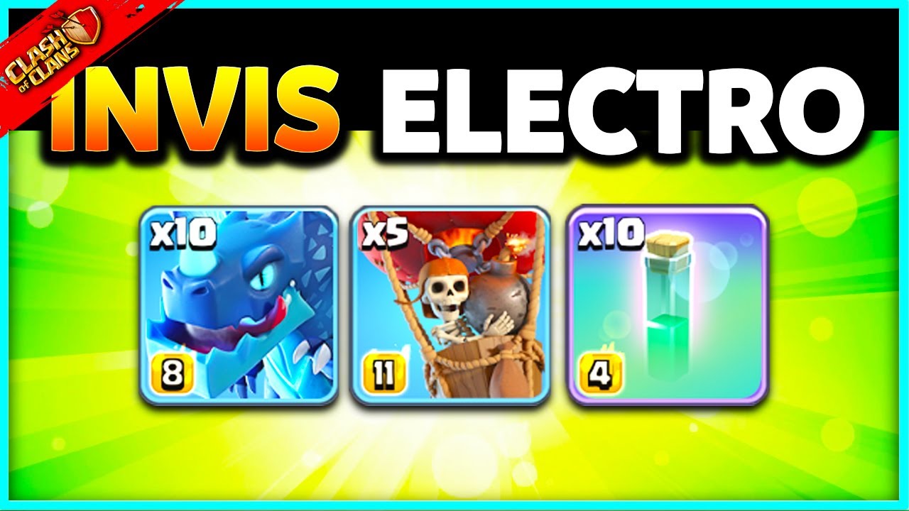 10 Invisibility Spell Electro Dragon Spam at TH17! UNSTOPPABLE Air Attack in Clash of Clans