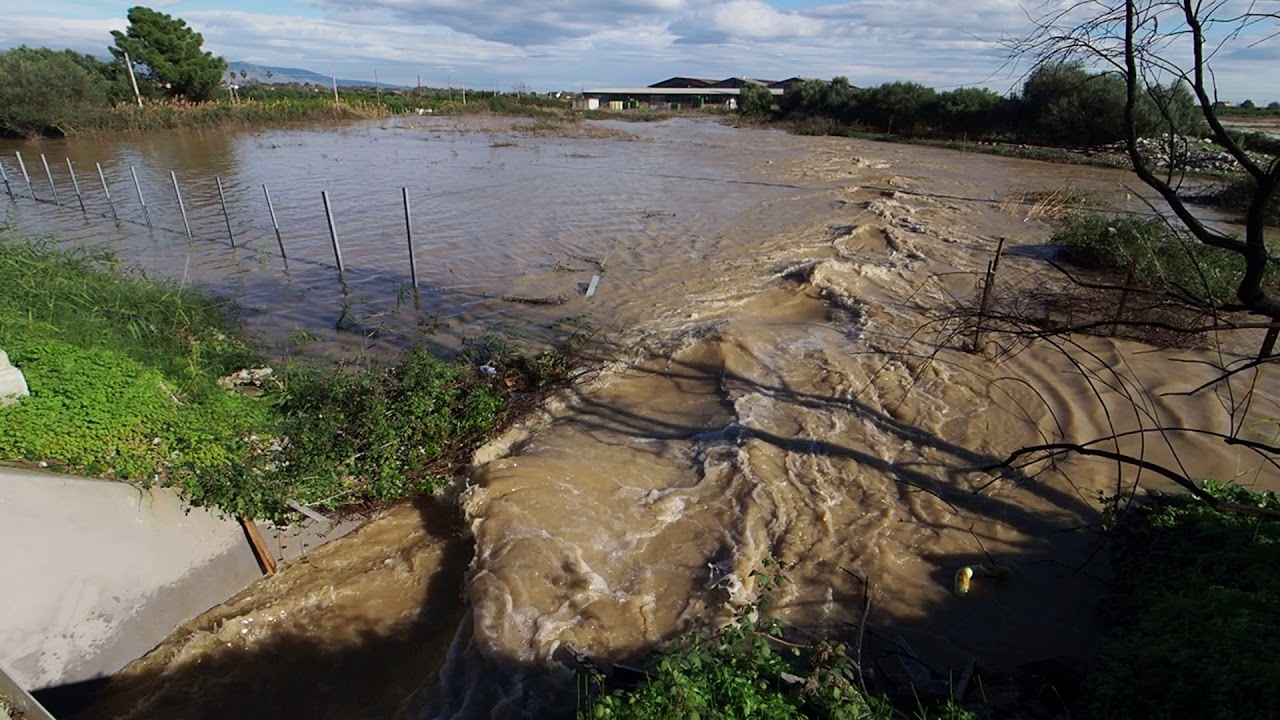 Esondazione fiume Crati in Calabria 28/11/2018