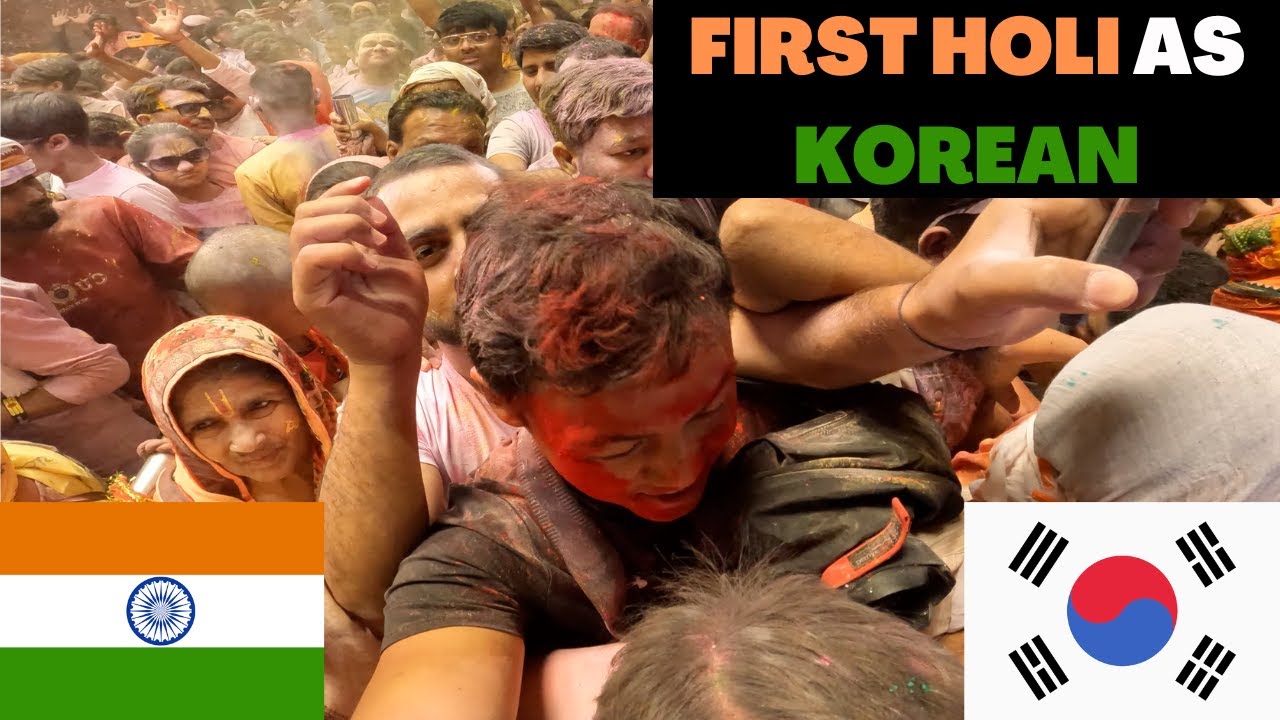 Korean Man Experiences Holi for the First Time- World Travel (EP. 27)