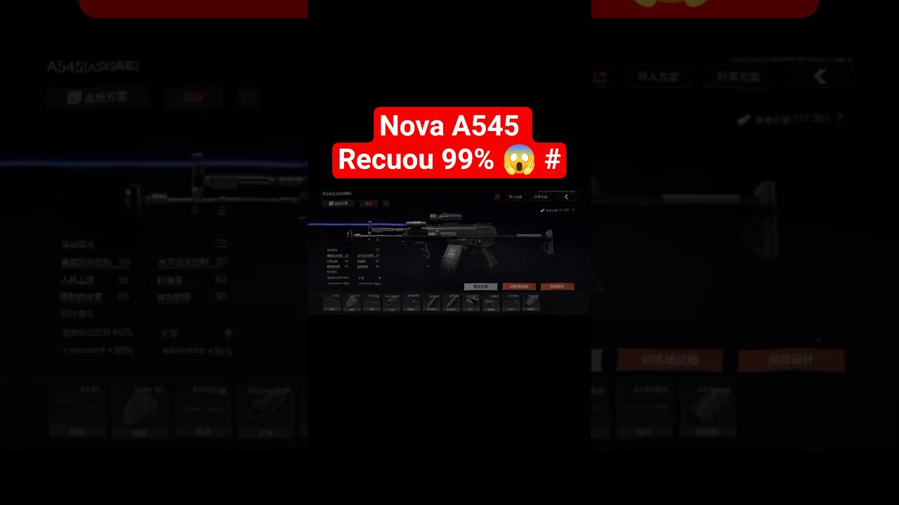 Nova A545 Recuou 99% 😱 #ArenaBreakout #FPS #s13 #s11 #meta