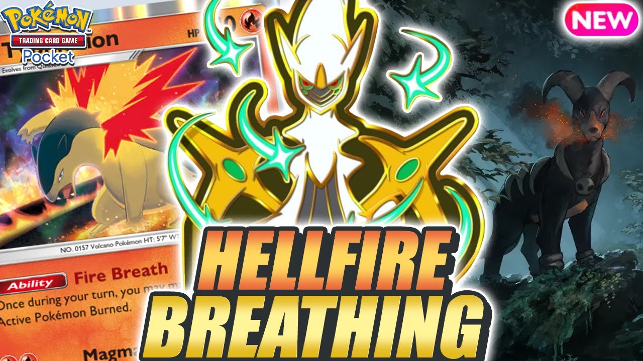 ULTIMATE FIRE COMBO ! HOUNDOOM & TYPHLOSION Are INSANE with God ARCEUS ! - Pokemon TCG Pocket