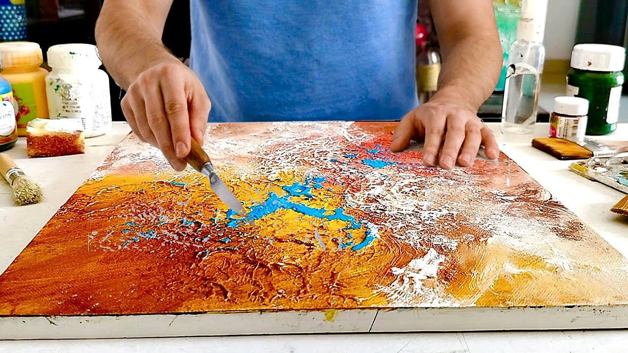 From Soil to Canvas: Mastering Earth Tone Textured Abstract Art with Palette knife Techniques