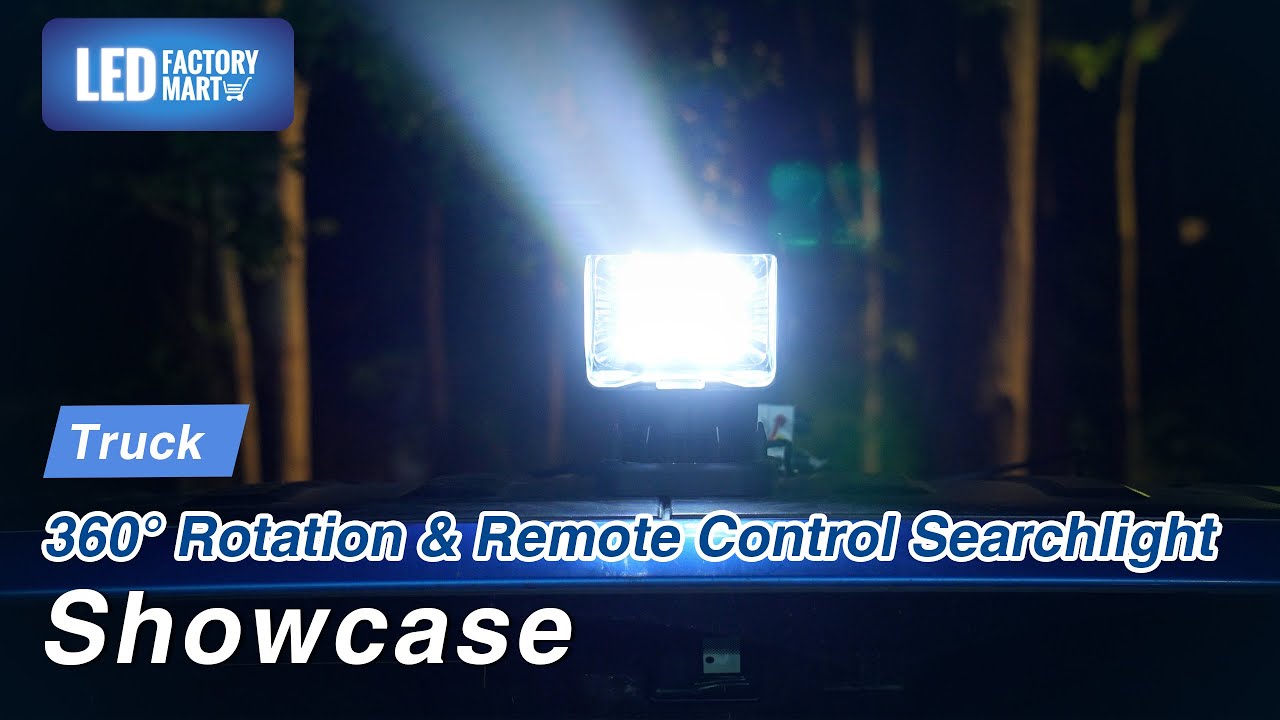 360° Rotation 4D Projector LED Remote Control Searchlight for Truck Showcase | LED Factory Mart