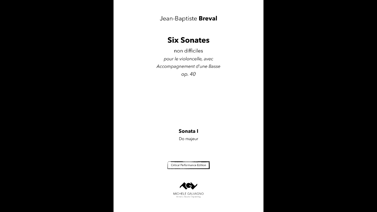 Breval - Cello Sonata in C major, Op. 40, No. 1, I (Urtext edition) - Accompaniment Track